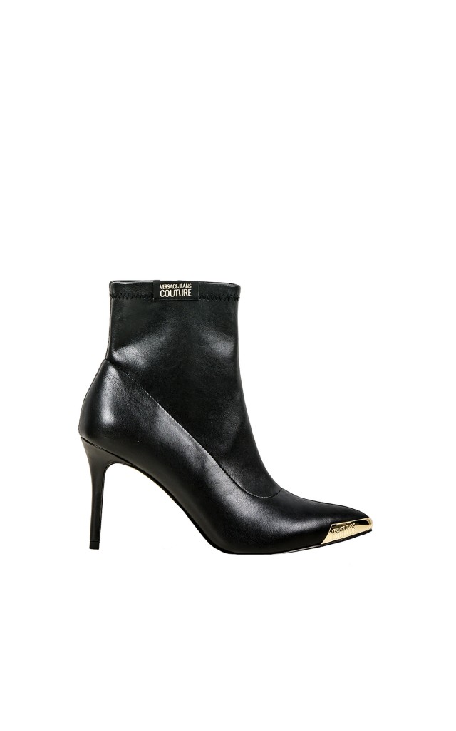 Botki Na Szpilce Versace Logo Nero