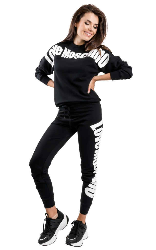 Bluza Dresowa Love Moschino Black White