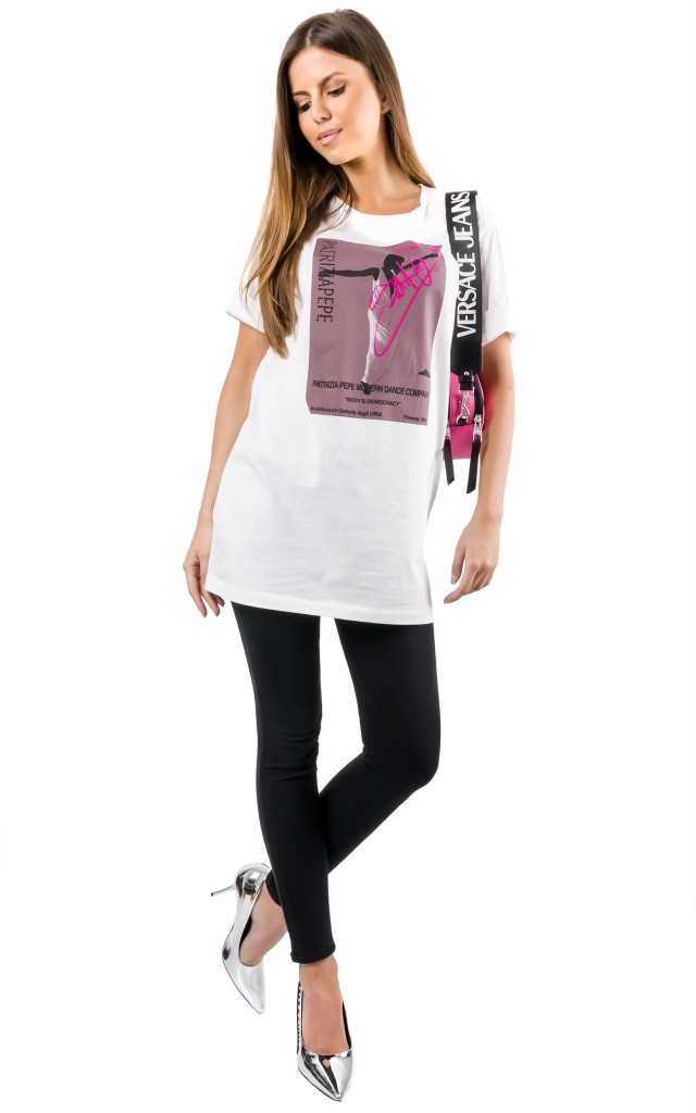T-shirt Luźny Patrizia Pepe Bianco Ottico