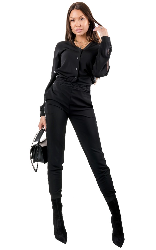 Kombinezon Karl Lagerfeld Logo Black White