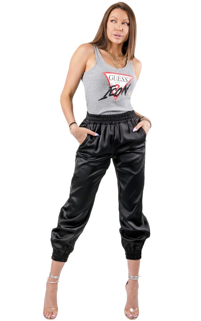 Top Prosty Guess Logo Grey