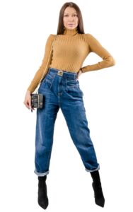 Sweter Prążkowany Liu Jo Tobacco Brown