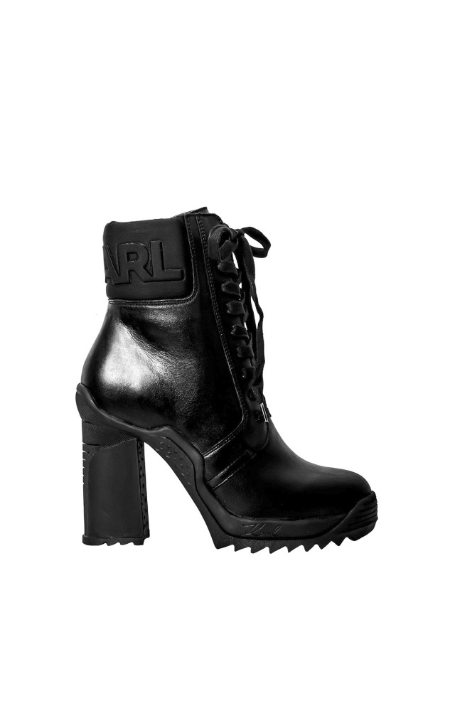Botki Na Słupku Karl Lagerfeld Logo Black