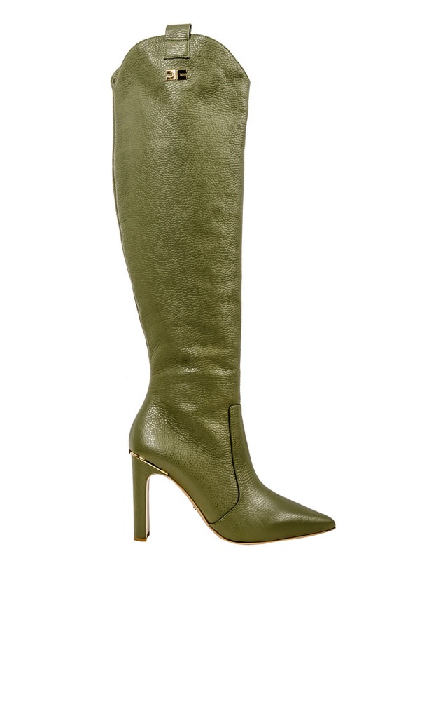 Kozaki Elisabetta Franchi Logo Camouflage