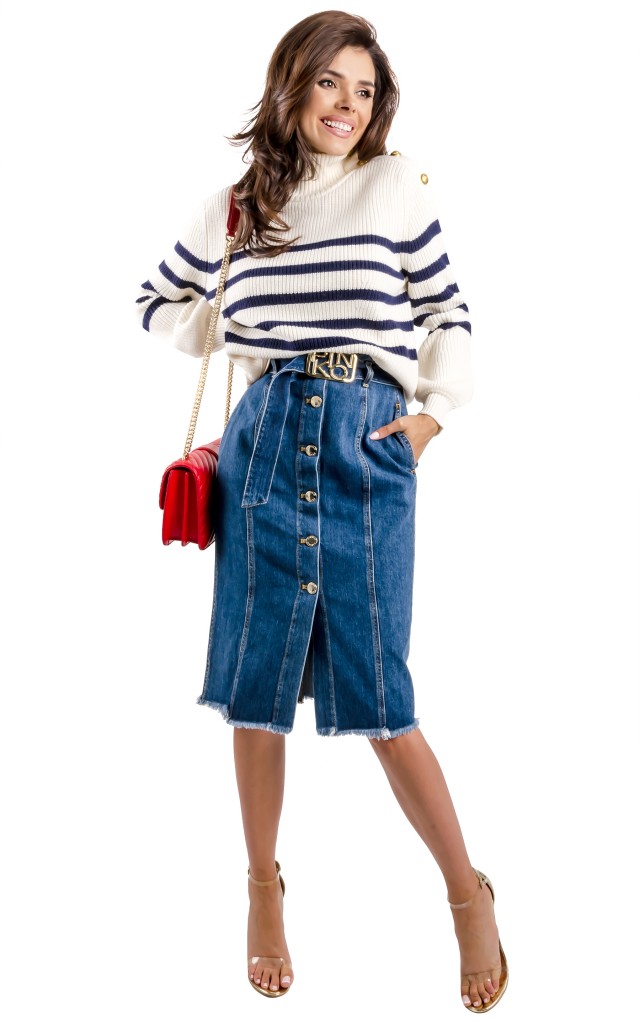 Sweter Golf Pinko Bianco Blue