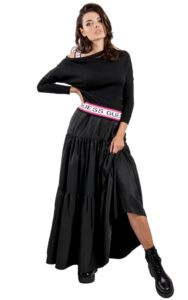 Sweter Logowane Ramię Guess Logo Black