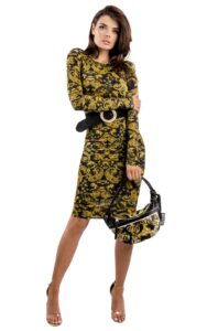 Sukienka Gold Print Versace Jeans Couture
