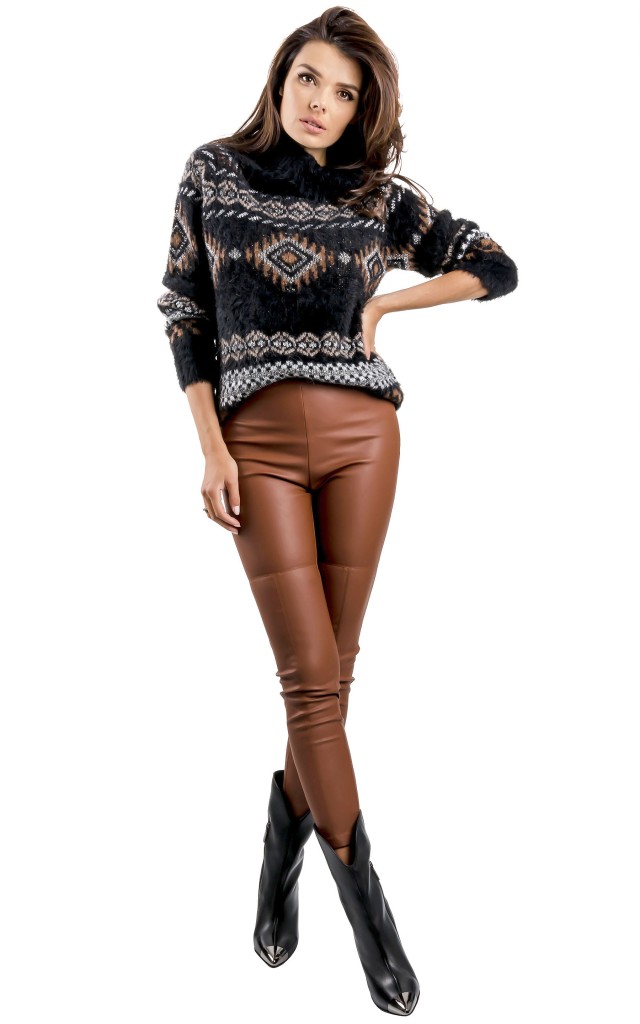 Sweter Golf Liu Jo Logo Tabacco