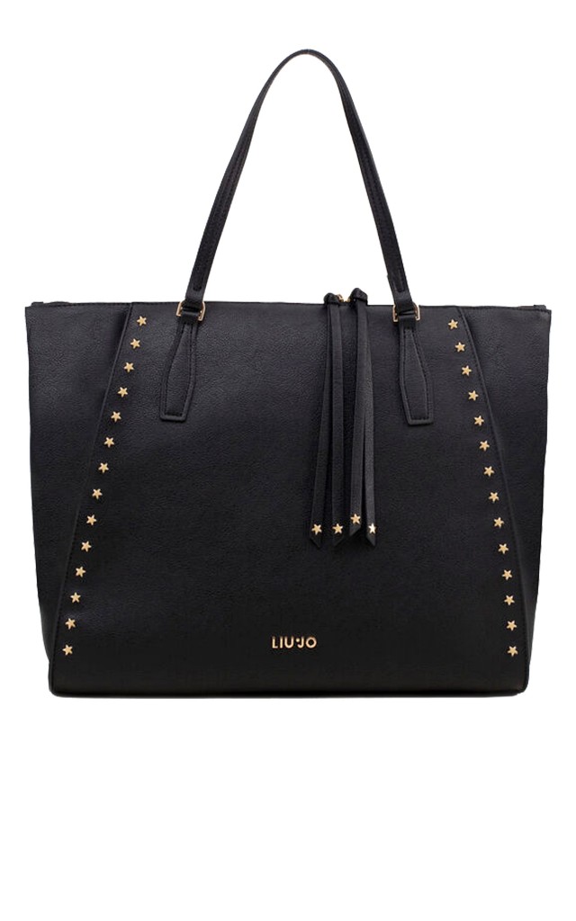 Torebka Shopper Liu Jo Logo Nero