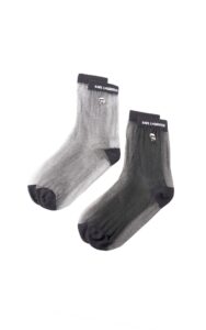 Skarpetki 2Pak Karl Lagerfeld Black Silver