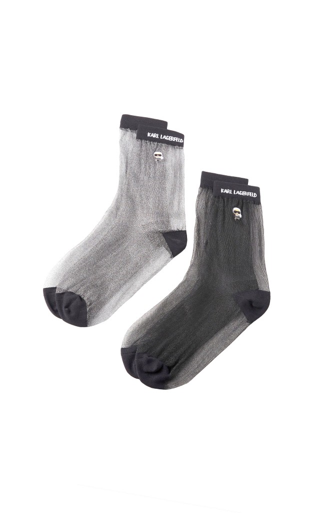 Skarpetki 2Pak Karl Lagerfeld Black Silver