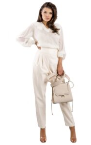 Sweter Elagancki Twin Set Logo Bianco