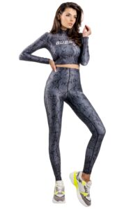 Top Krótki Guess Logo Print Grey