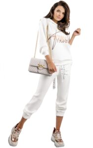 Bluza Luźna Twin Set U&B Logo Avorio