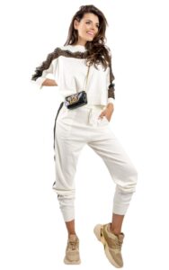 Sweter Z Koronką Twin Set Bianco Panna