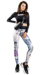 Top Krótki Guess Logo Black