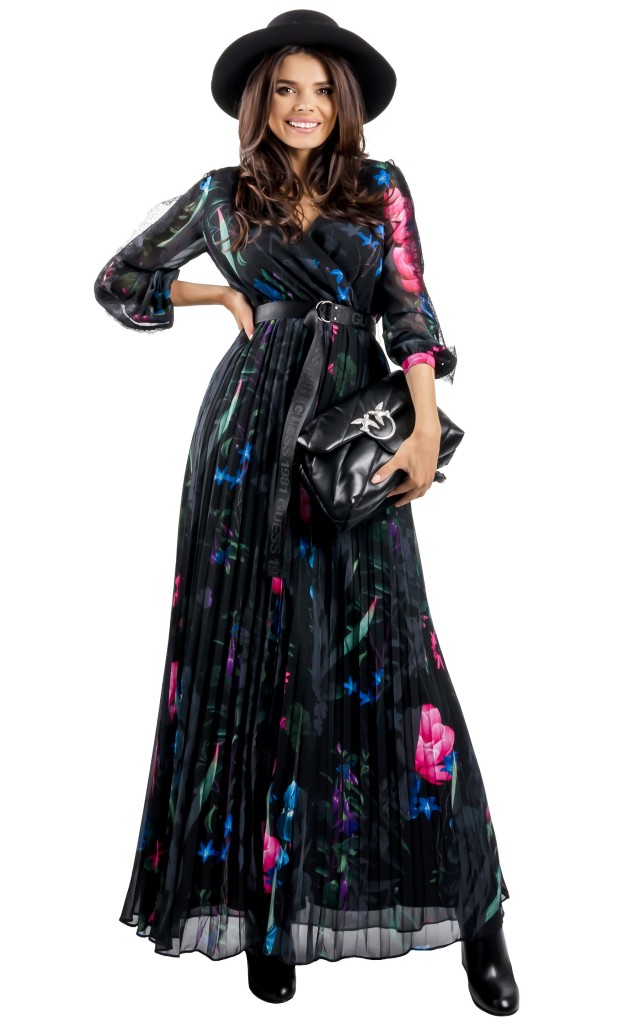 Sukienka Maxi Plisowana Guess Black