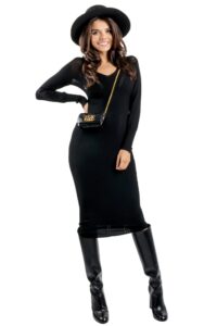 Sukienka Maxi Twin Set Logo Nero