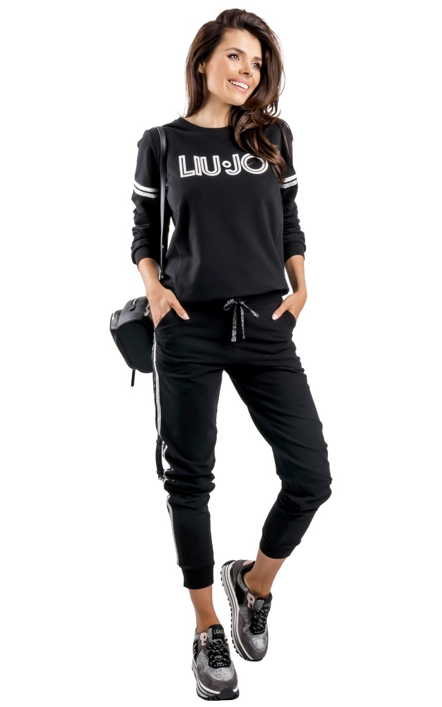 Spodnie Dresowe Liu Jo Logo Nero