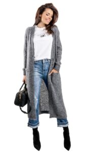 Kardigan Maxi Liu Jo Logo Grigio
