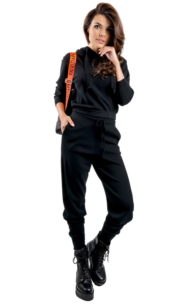 Bluza Z Kapturem Kontatto Logo Nero