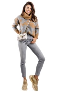 Sweter Golf Liu Jo Logo Tobacco