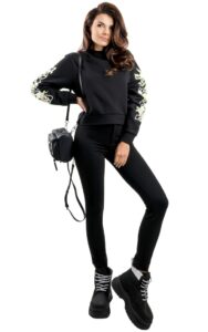 Spodnie Dopasowane Guess Logo Black
