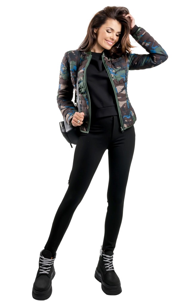 Kurtka Guess Dwustronna Logo Dark Green