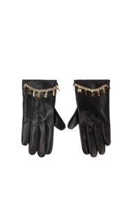 Rękawiczki Skórzane Twin Set Nero