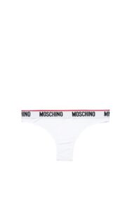 Stringi 2Pak Moschino Underwear Logo White