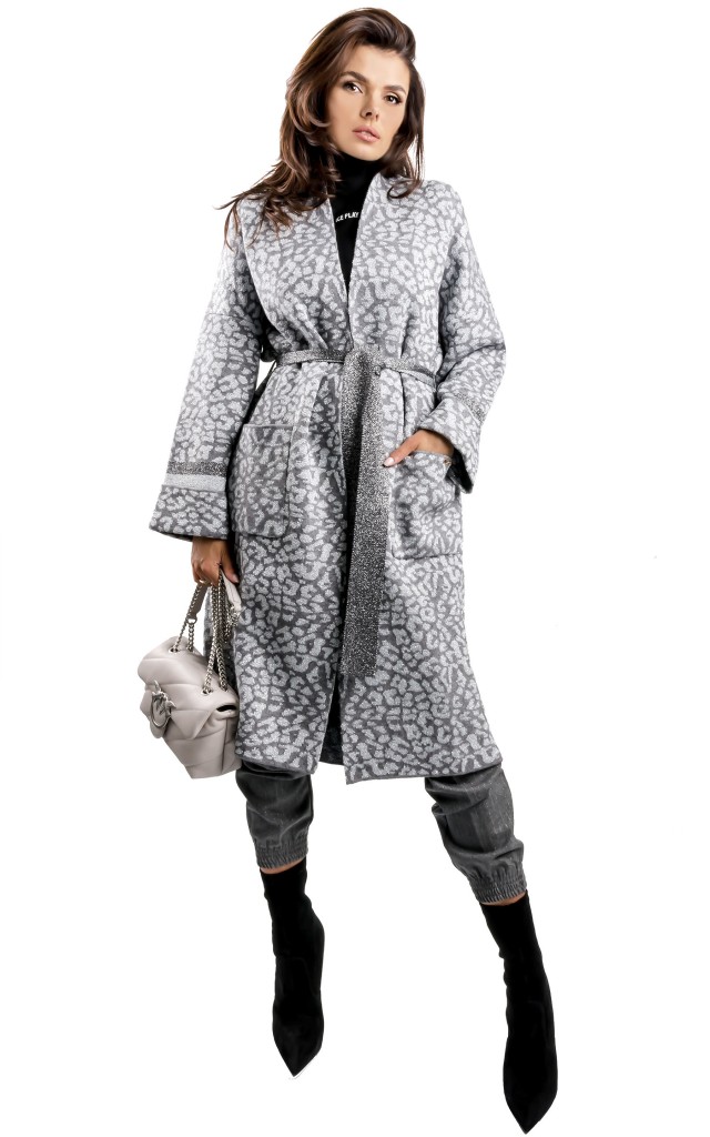 Kardigan Maxi Liu Jo Grigio Silver