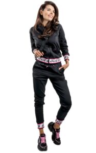 Bluza Rozpinana Guess Logo Black Pink