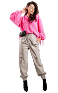 Sweter Oversize MSGM Neon Pink