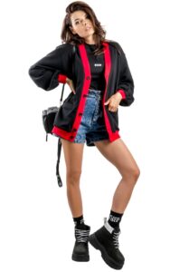 Bluza Z Guzikami MSGM Nero Red