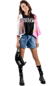 T-shirt Oversize Versace Logo Colorful