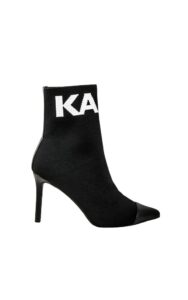 Botki Z Tkaniny Karl Lagerfeld Logo Black