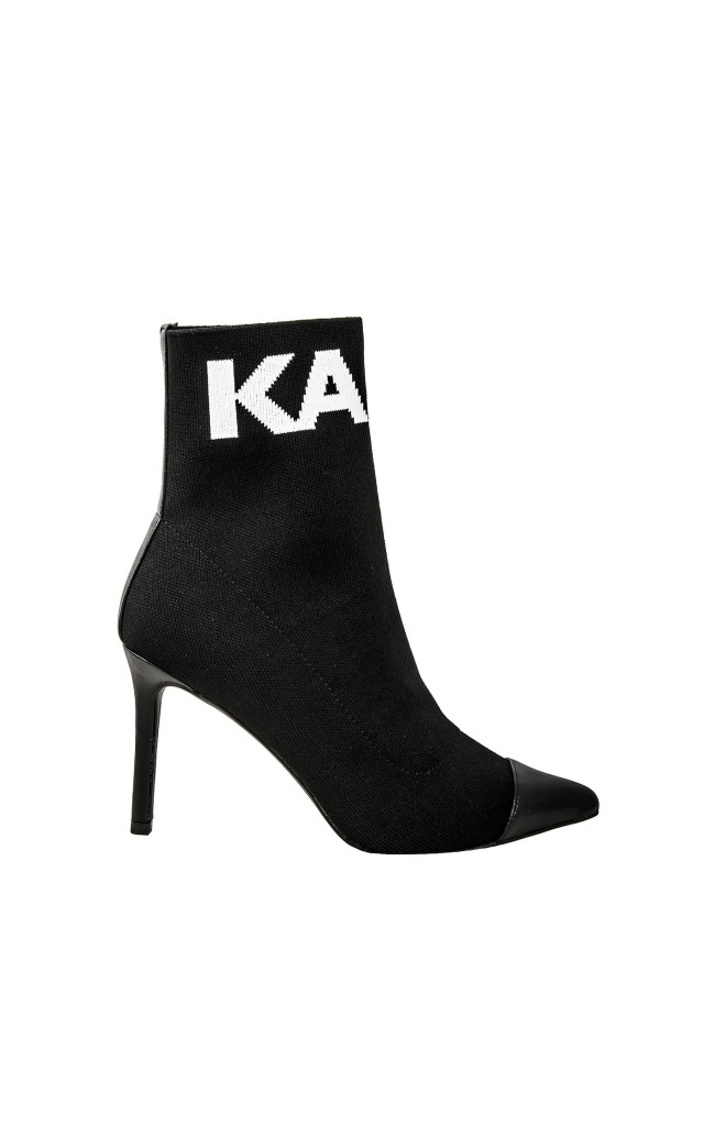 Botki Z Tkaniny Karl Lagerfeld Logo Black