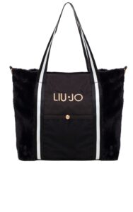 Torba Big Shopper Futerko Liu Jo Logo Nero