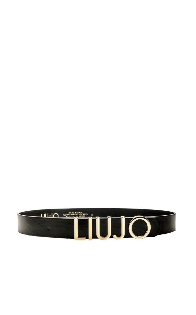 Pasek Liu Jo Logo Nero Light Gold