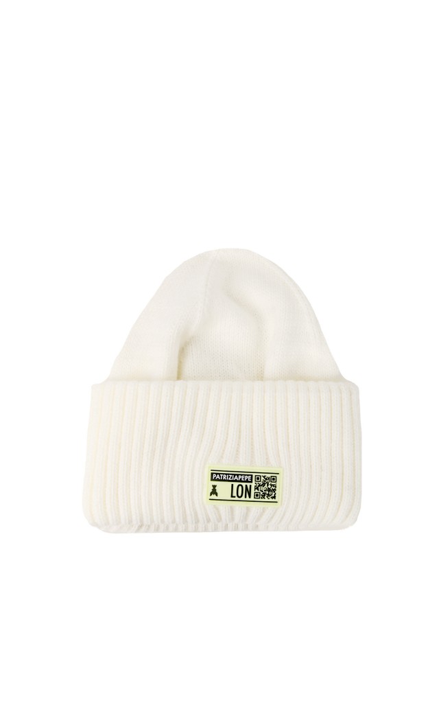 Czapka Patrizia Pepe Logo Bianco
