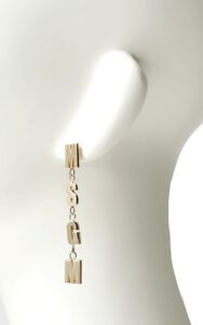 Kolczyki Literki MSGM Logo Gold