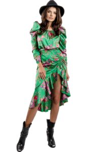 Sukienka For Love & Lemons Midi Kelly Green
