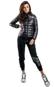 Kurtka EA7 Pikowana Logo Black