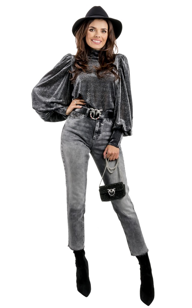Jeansy Liu Jo Rurki Logo Grey