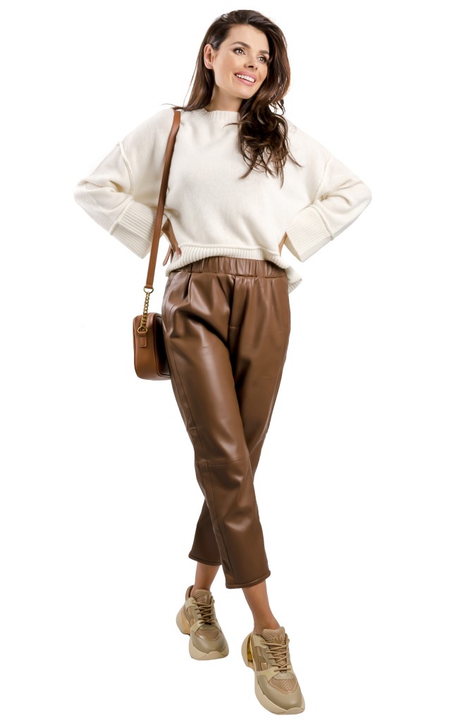 Sweter Twin Set Luźny Logo Avorio