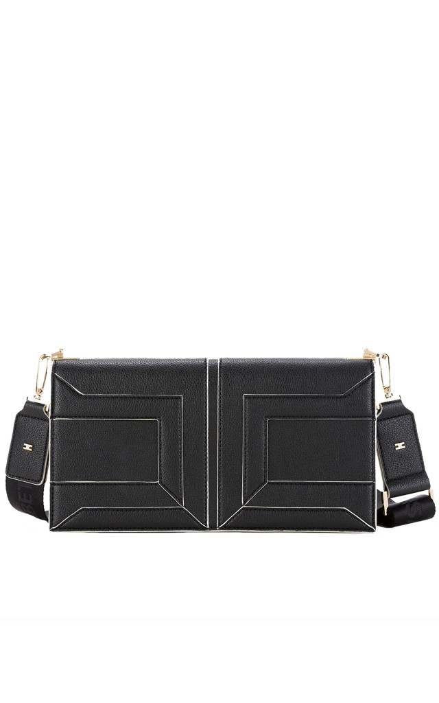 Torebka Elisabetta Franchi Logo Nero Bianco