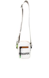 Torebka Patrizia Pepe Sportowa Logo Bianco