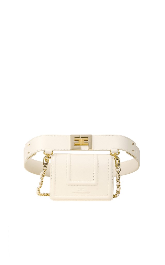 Torebka Nerka Elisabetta Franchi Logo Burro