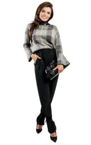 Sweter Patrizia Pepe Golf Black White Check