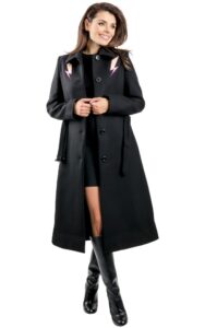 Płaszcz Love Moschino Maxi Logo Black